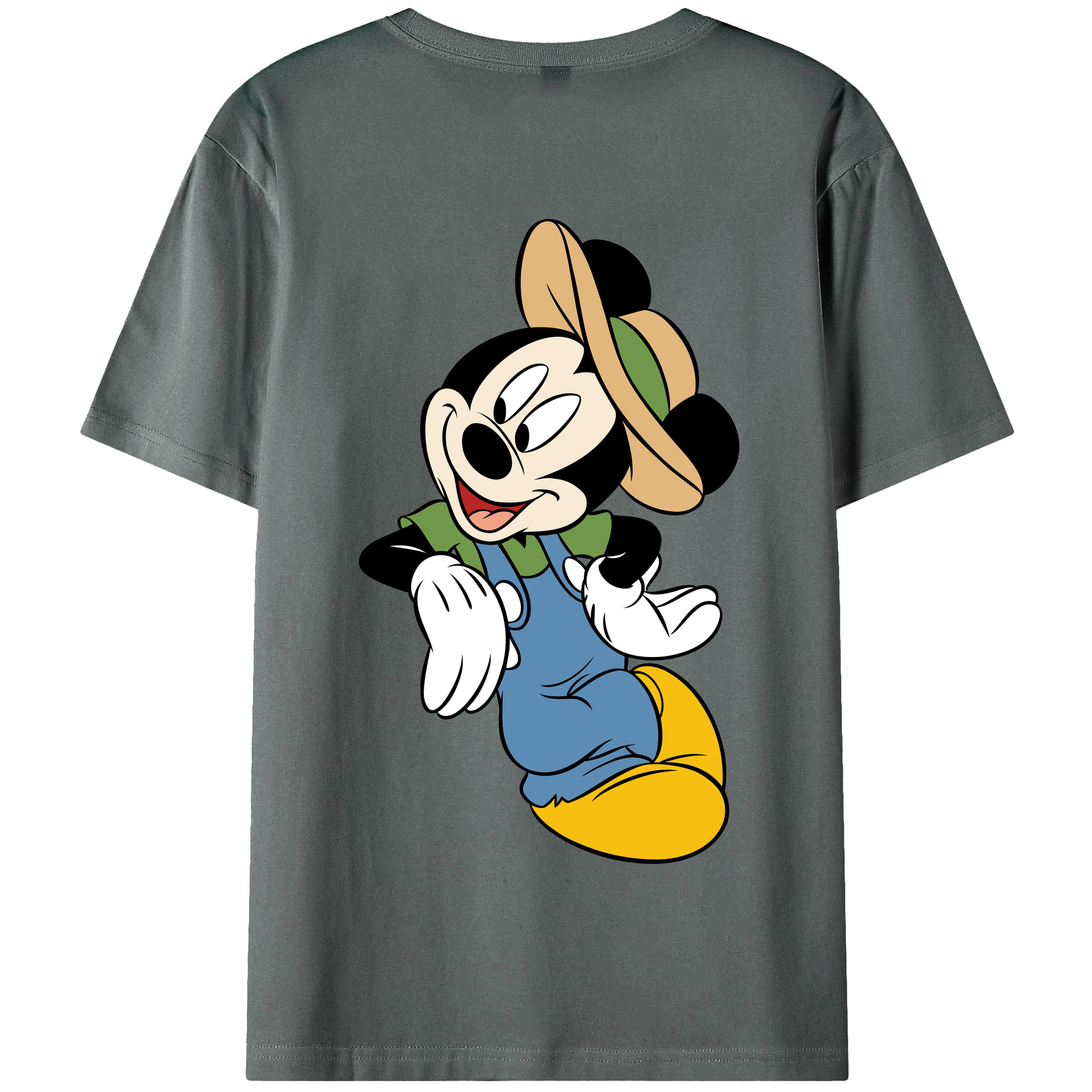 （画像用） ミッキーマウス Mickey Mouse 綿100％半袖Tシャツ（背面プリント）